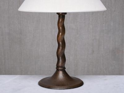 Harald Notini Harald Notini Hammered Copper Table Lamp Model 6834 B hlmarks Sweden 1920s