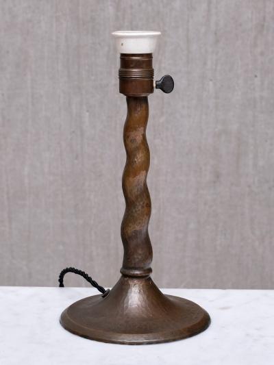 Harald Notini Harald Notini Hammered Copper Table Lamp Model 6834 B hlmarks Sweden 1920s
