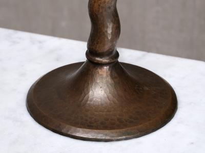 Harald Notini Harald Notini Hammered Copper Table Lamp Model 6834 B hlmarks Sweden 1920s