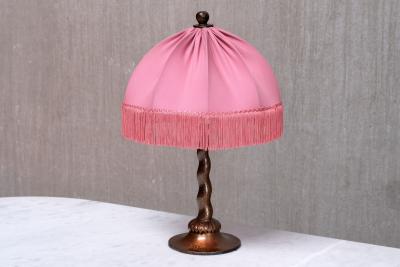 Harald Notini Harald Notini Hammered Copper Table Lamp Model 6839 B hlmarks Sweden 1920s