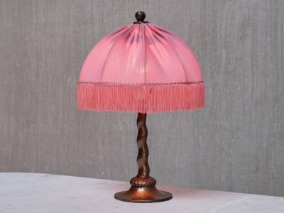 Harald Notini Harald Notini Hammered Copper Table Lamp Model 6839 B hlmarks Sweden 1920s