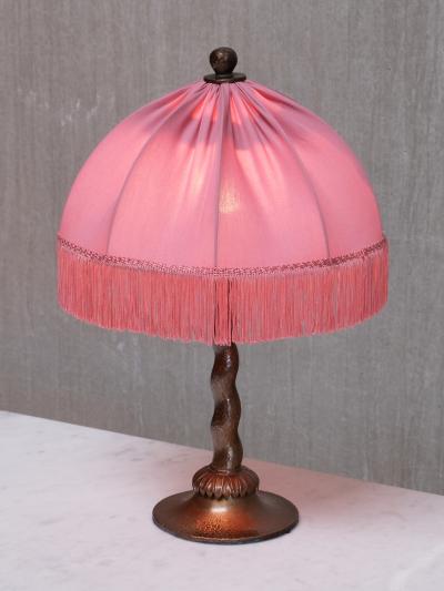 Harald Notini Harald Notini Hammered Copper Table Lamp Model 6839 B hlmarks Sweden 1920s