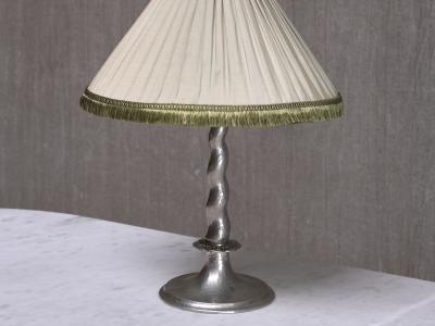 Harald Notini Harald Notini Hammered Tin Table Lamp Model 6891 B hlmarks Sweden 1920s