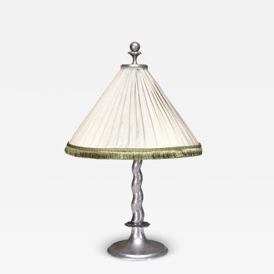 Harald Notini Harald Notini Hammered Tin Table Lamp Model 6891 B hlmarks Sweden 1920s