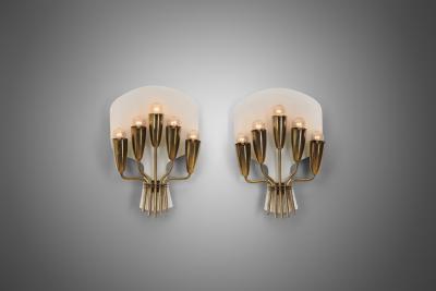 Harald Notini Harald Notini Model 8772 5 Wall Sconces Sweden 1950s