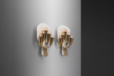 Harald Notini Harald Notini Model 8772 5 Wall Sconces Sweden 1950s