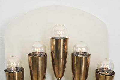 Harald Notini Harald Notini Model 8772 5 Wall Sconces Sweden 1950s