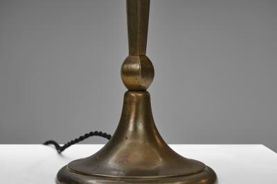 Harald Notini Model 6851 Patinated Brass Table Lamp by Harald Notini Sweden 1920s