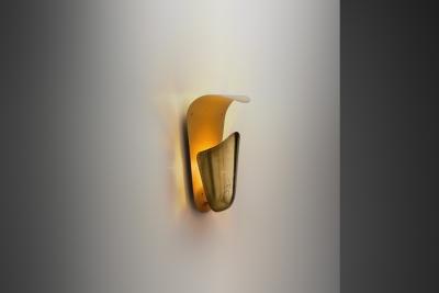 Harald Notini Model 8596 Brass Wall Lamp by Notini Attr for Bo hlmarks Sweden 1950s