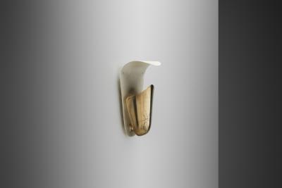 Harald Notini Model 8596 Brass Wall Lamp by Notini Attr for Bo hlmarks Sweden 1950s