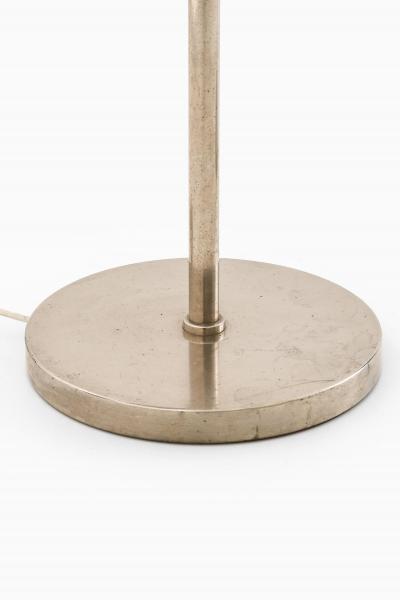 Harald Notini Pair of Floor Lamps in Nickel and Opaline Glass by Harald Notini 1930s