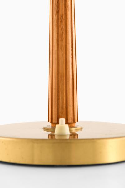 Harald Notini Table Lamp with Flared Brass Shade Model 15474 by Harald Notini 1950s