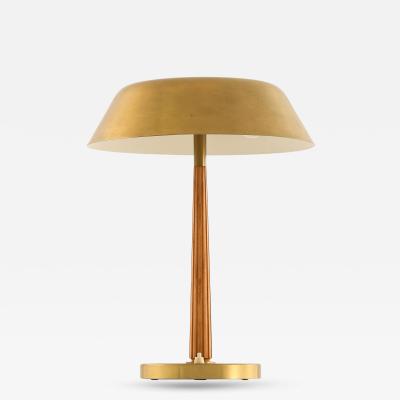 Harald Notini Table Lamp with Flared Brass Shade Model 15474 by Harald Notini 1950s