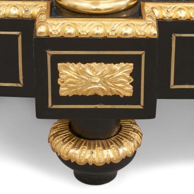 Hardstone ormolu and Boulle mounted ebonised wood sideboard