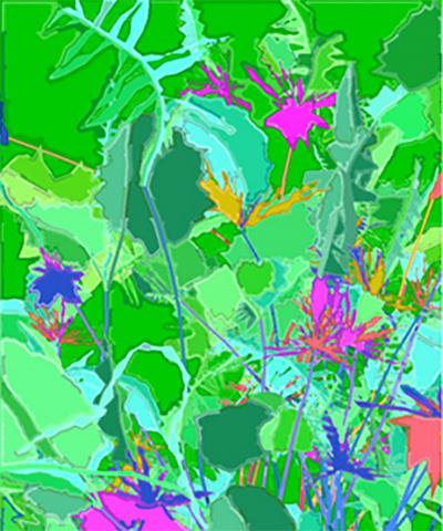 Harold Cohen Untitled 050106 Green 2005