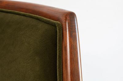Harold Schwartz Lounge Chairs in Olive Velvet C 1950s