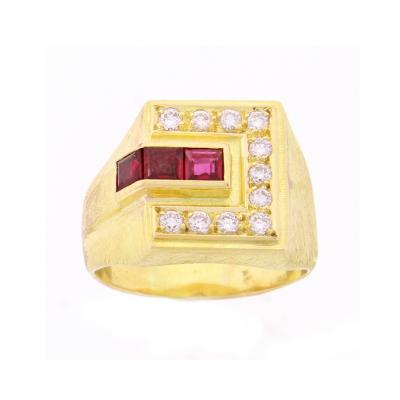 Haroldo Burle Marx BURLE MARX RING RUBY AND DIAMOND