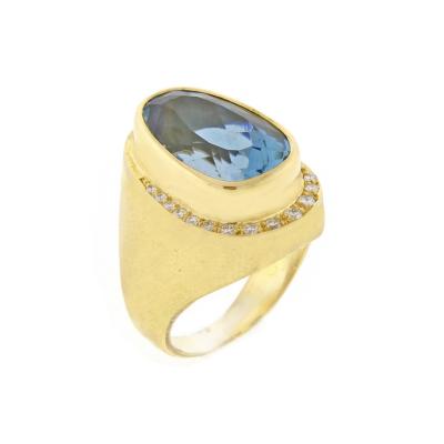 Haroldo Burle Marx Burle Marx Blue Topaz and Diamond Ring