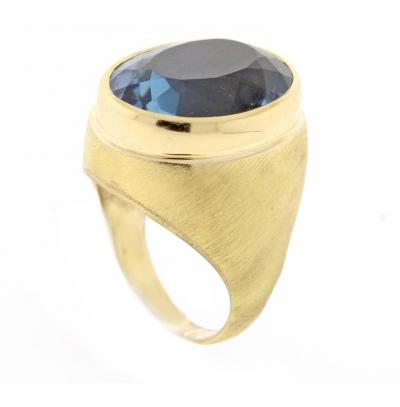 Haroldo Burle Marx Burle Marx Oval Blue Topaz Ring