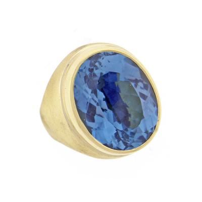 Haroldo Burle Marx Burle Marx Oval Blue Topaz Ring