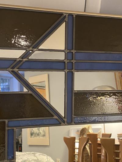 Harriet Hyams MONUMENTAL STAINED GLASS ART DECO REVIVAL MIRROR