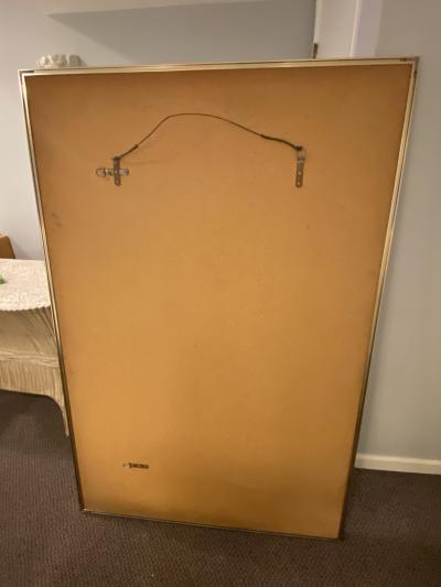 Harriet Hyams MONUMENTAL STAINED GLASS ART DECO REVIVAL MIRROR