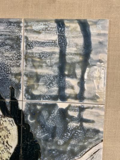 Harris Strong MID CENTURY MALLARD DUCK CERAMIC TILE ART BY HARRIS G STRONG