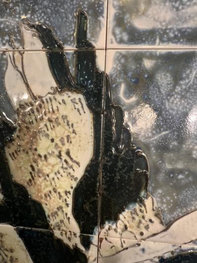 Harris Strong MID CENTURY MALLARD DUCK CERAMIC TILE ART BY HARRIS G STRONG