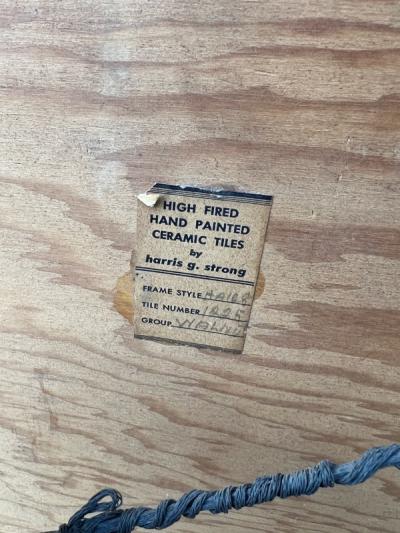 Harris Strong RARE PAIR OF MONUMENTAL EXOTIC SCENE CERAMIC PLAQUES BY HARRIS G STRONG