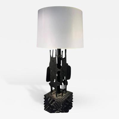 Harry Balmer Exceptional Brutalist Table Lamp by Harry Balmer circa 1970