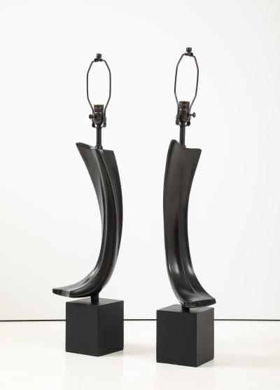 Harry Balmer Harry Balmer Brutalist Dark Bronze Abstract Bone Lamps