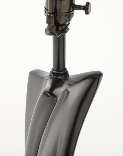 Harry Balmer Harry Balmer Brutalist Dark Bronze Abstract Bone Lamps