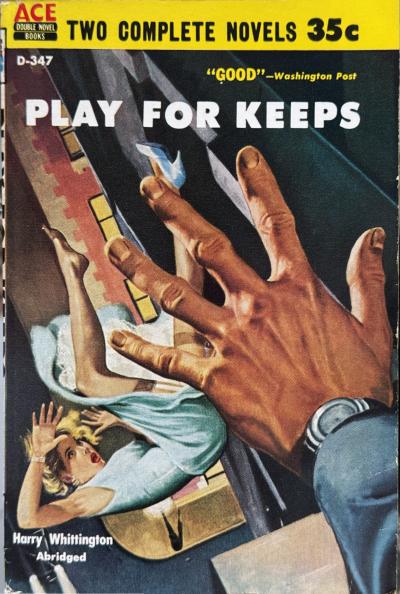 Harry Barton Sexy Blond Falls from Window Noir Pulp Art