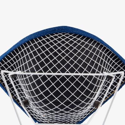 Harry Bertoia Early Bird Chair in Gloss White Raf Simons Kvadrat Wool Boucl 