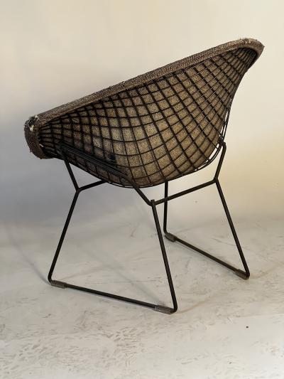 Harry Bertoia Early production Harry Bertoia Diamond Chair with orignial upholstry