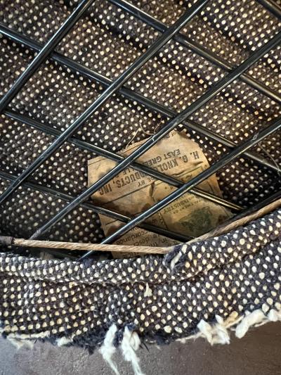 Harry Bertoia Early production Harry Bertoia Diamond Chair with orignial upholstry