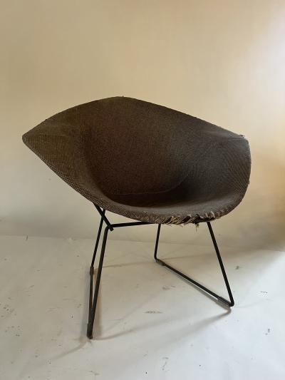 Harry Bertoia Early production Harry Bertoia Diamond Chair with orignial upholstry
