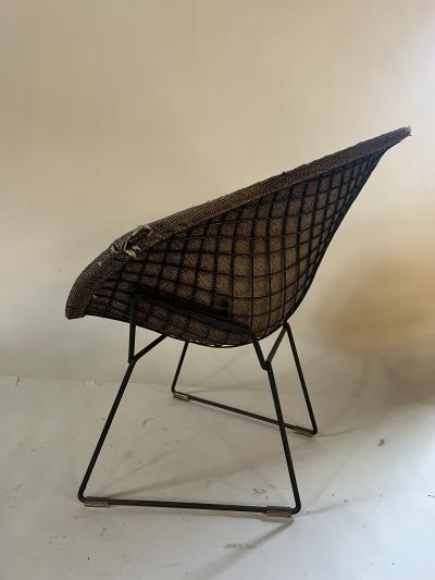 Harry Bertoia Early production Harry Bertoia Diamond Chair with orignial upholstry