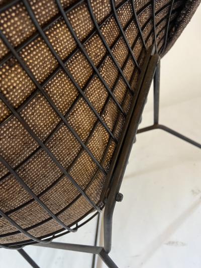 Harry Bertoia Early production Harry Bertoia Diamond Chair with orignial upholstry