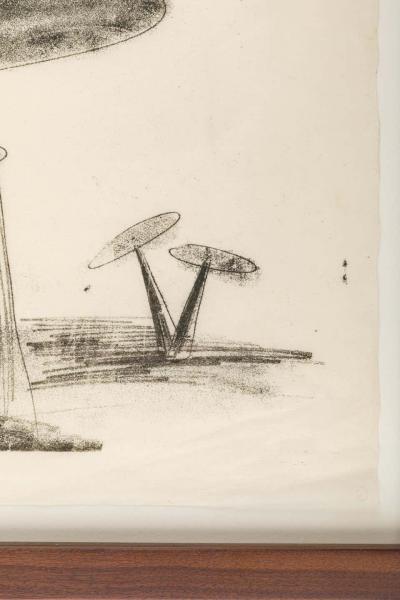 Harry Bertoia Harry Bertoia Framed Monoprint on Rice Paper USA 1960s