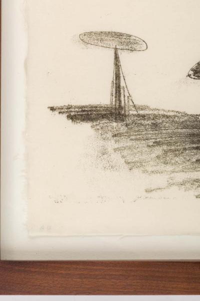 Harry Bertoia Harry Bertoia Framed Monoprint on Rice Paper USA 1960s