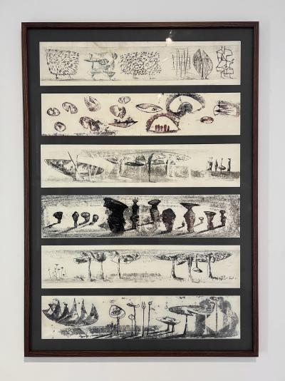 Harry Bertoia Harry Bertoia Framed Monoprint on Rice Paper USA 1960s