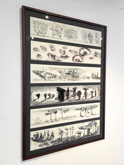 Harry Bertoia Harry Bertoia Framed Monoprint on Rice Paper USA 1960s