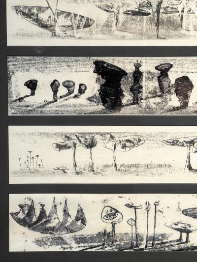 Harry Bertoia Harry Bertoia Framed Monoprint on Rice Paper USA 1960s