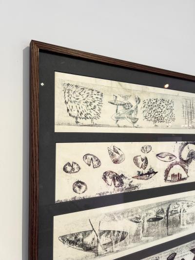 Harry Bertoia Harry Bertoia Framed Monoprint on Rice Paper USA 1960s