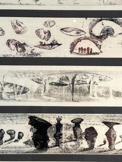 Harry Bertoia Harry Bertoia Framed Monoprint on Rice Paper USA 1960s