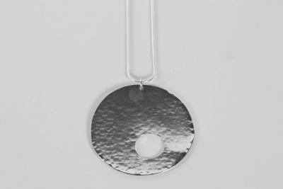 Harry Bertoia Limited Edition Sterling Silver Gong Style Pendant Designed by Harry Bertoia