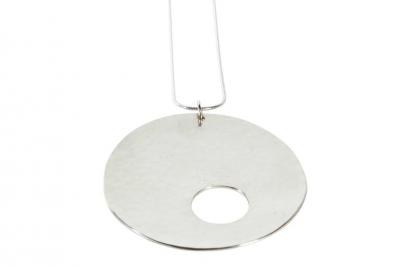 Harry Bertoia Limited Edition Sterling Silver Gong Style Pendant Designed by Harry Bertoia