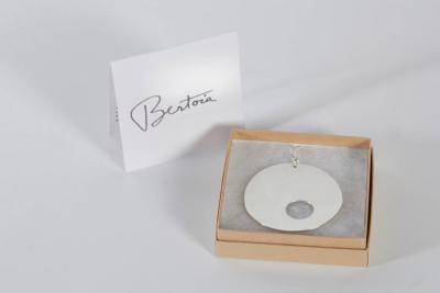 Harry Bertoia Limited Edition Sterling Silver Gong Style Pendant Designed by Harry Bertoia