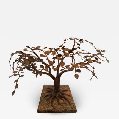 Harry Bertoia MODERNIST AND BRUTALIST BRONZE COPPER AND BRASS TREE SCULPTURE